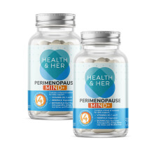 Health & Her Mind+ Perimenopause Supplement, 4-in-1 Daily Multivitamin for Women with Ashwagandha & Red Clover, Vegan & Gluten Free, 60-Day Supply, 60