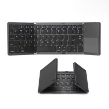 Bluetooth Foldable Keyboard, Slim and Compact Energy-saving Wireless Keyboard with Touchpad for Apple MacBook/iMac/MacBook Pro/Air/Mac