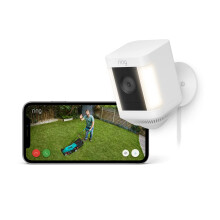 Ring Spotlight Cam Plus Plug-In | Outdoor Security Camera 1080p HD Video, Two-Way Talk, Night Vision, LED Spotlights, Siren, alternative to CCTV syste