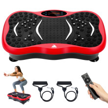 EVOLAND Vibration Plate Exercise Machine, Vibration Fitness Trainer with Bluetooth Speaker 5 Program Modes 2 Resistance Bands, Home Exercise Equipment