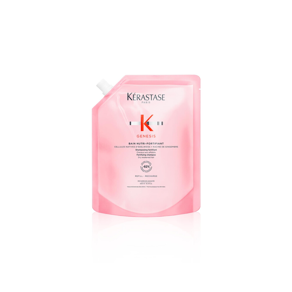 Kerastase Kã©Rastase Genesis, Nourishing & Fortifying Shampoo, For Weakened Hair, With Ginger Root & Edelweiss Flower, Bain Nutri-Fortifiant, 500Ml Refill