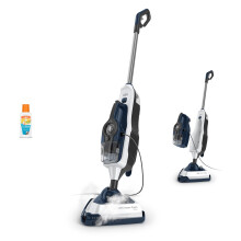 Vax Steam Fresh Home Steam Cleaner, Portable Handheld and Floor Steam Mop, Detergent and 13 Accessories for the Oven, Bathroom and Home, Easy to Carry