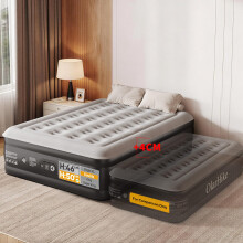 OlarHike Double Airbed with Built in Pump, 50cm High Raised Inflatable Mattress, Blow Up Mattress for Guests, Folding Bed with Flocked Top, Waterproof