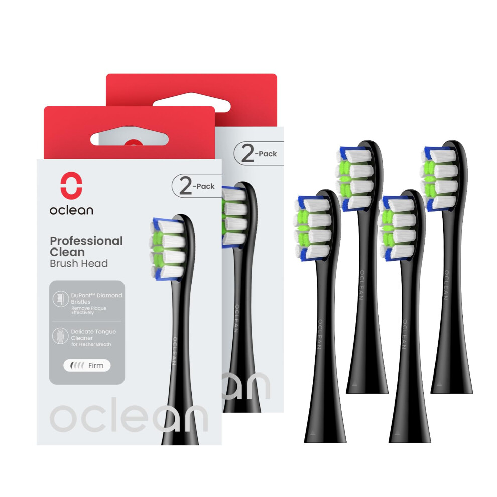 Oclean Professional Toothbrush Head 4 Pcs Black