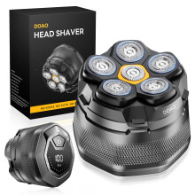 Head Shavers for Men, IPX7 Waterproof, 6D Magnetic Self-Sharpening Steel Blades, Smooth Shave in 3 Minutes, Wet & Dry, 180-Min Usage, Type-C Fast Char