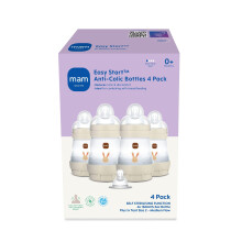 MAM Easy Start AntiColic Baby Bottles 4 Pack 4X 160ml SelfSterilisin