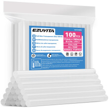 EZUVITA Full Size Hot Glue Sticks Set(100 Pack), 200mm Long x 11mm Hot Glue Gun Sticks for DIY Craft Sticky Projects