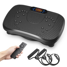 Dripex Vibration Plate Exercise Machine, Whole Body Workout Fitness Vibration Plate, Vibration Power Plate with Resistance Bands,Slim Vibration Platfo