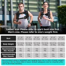 BAGAIL Weighted Vest for Strength Training, 10kg Weight Vest with Adjustable Bust Size, Reflective Stripe and Convenient Pocket, Ideal for Workouts, Y