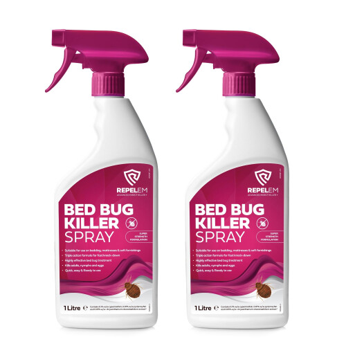 REPELEM Bed Bug Killer Spray - Large Beds Bugs Sprays, Kills Bedbugs at All Life