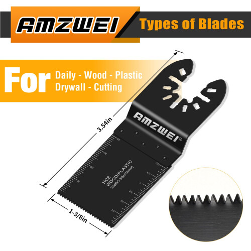 55PCS Multi Tool Blades, Universal Multitool Blades for Wood Plastics Cutting, Oscillating Multitool Quick Release Compatible with Dewalt Milwaukee Bo 1