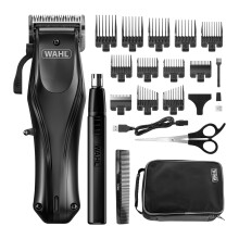 Wahl Rapid Clip Hair Clipper, Hair Clippers for Men, USB Rechargeable, Ear/Nose Hair Removal, Taper Arm, Full Haircuts at Home, Lithium-Ion Battery, E