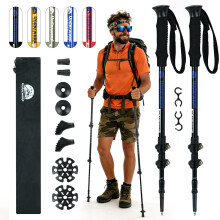 Underwood Aggregator Telescopic Walking Poles for Hiking- 2 Pack Ultralight Aluminum Hiking Poles for Women and Men, Adjustable Backpacking Walking St