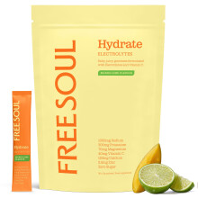 Free Soul Hydrate | Electrolyte Hydration Sachets | Zero Sugar | 30 Sachets | Advanced Electrolyte Powder with Sodium, Magnesium, Vitamin C | Mango &