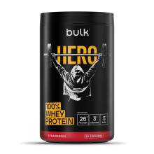 Bulk Hero 100% Whey Protein Powder | Strawberry | 910g | 26g Protein + 3g Creatine | 5g BCAAs | Low Sugar | Fast Absorption | Isolate, Hydrolysed & Co
