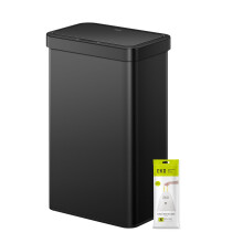 EKO Econova 70L Sensor Recycling Bin, Dual Compartment 235L Stainless Steel Automatic Kitchen Bin with Soft-Close Lid, Fingerprint-Resistant, Matt Bl