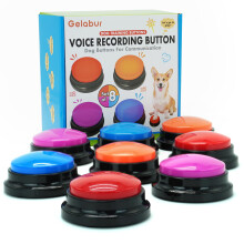 Gelabur Set of 8 Dog Buttons for Communication, Voice Recordable Buttons for Classroom, Dog Training Talking Buttons Starter Set, Pet Easy Speaking Bu