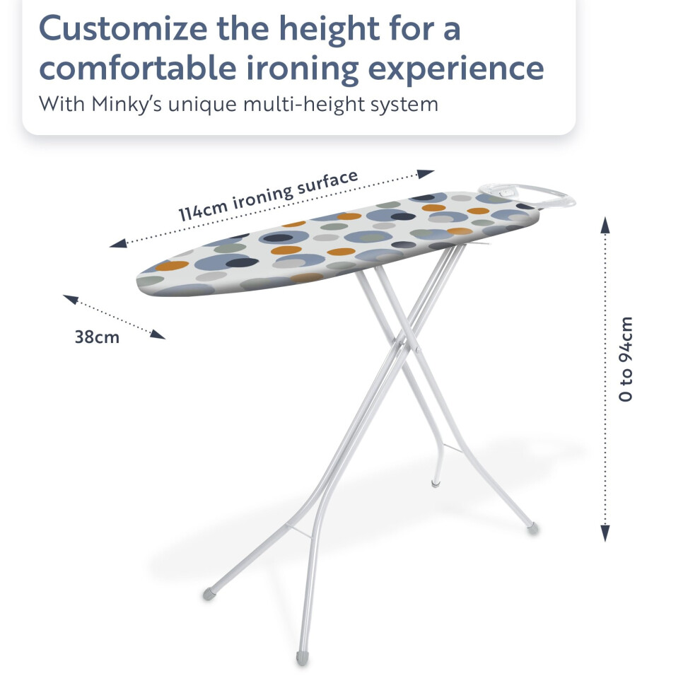 Minky Marine Ironing Board With 114 X 38Cm Ironing Surface Angled Iron Rest