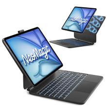 Inateck NeoMagic Magnetic Keyboard Case for iPad Air 13 inch M4 2026/M3/M2, iPad Pro 12.9 inch 6/5/4/3 Gen, Large Multi-Touch Trackpad, LED Power Disp