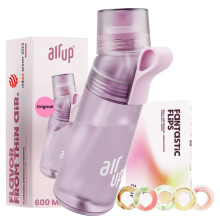 AIR UP water bottle Twist Pro Lavender starter set with pods in 5 flavours I 600ml drinking bottle with sugar-free flavouring I dishwasher-safe, BPA-f