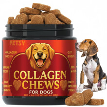 Collagen for Dogs UK |Dog Joint Supplement with Collagen, Glucosamine, Chondroitin, MSM, Omega-3, Probiotics & Biotin | Supports Hip & Joint Mobility,