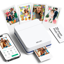 Nelko Photo Printer, PP01 Color Portable Mini Photo Printer, Instant Smartphone Inkjet Sticker Printer, Sticky-Back Photos, for iOS & Android, Picture