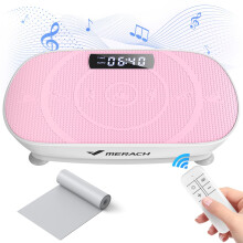 MERACH Vibration Plate, Whole Body Workout Powerful Quiet Vibration Plate Exercise Machine for Weight Loss and Shaping, Auto or Manual Speed Control,