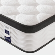 ERORVX 7 Zone Orthopedic Double Mattress,Firm Double Mattresses 10 Inch Hybrid Memory Foam Mattress 4FT6,Pocket Spring for Back Pain Relief, with Moti