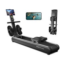 YPOO Rowing Machines, Magnetic Rowing Machines for Home Gym, 16 Levels Resistance Rowing Machine Foldable Quiet with Dual Slide Rail, 350lb Folding Ro