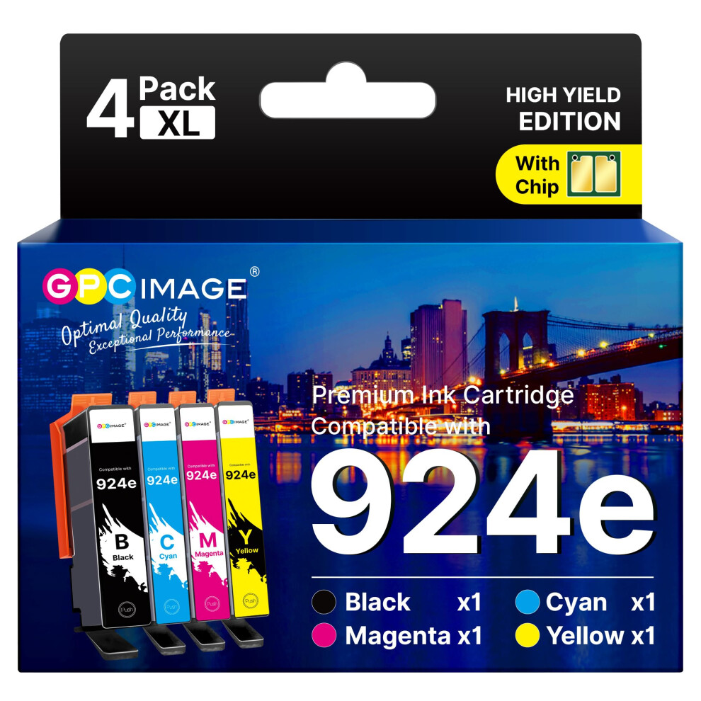 Photos - Printer Part GPC Image 924e 924XL Ink Cartridges Compatible for HP 924e 924 Ink Cartridges for HP OfficeJet Pro 8120e 8122e 8124e 8125e 8 