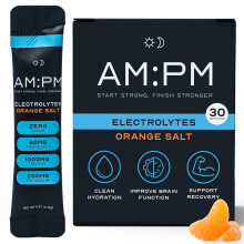 AM:PM Nutrition Electrolytes Orange Salt (30 Servings) - Zero Sugar Electrolytes Sachets - Clean Hydration Sachet with Magnesium, Potassium and Sodium