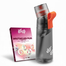 AIR UP water bottle Twist Pro original starter set with pods in 5 flavours I 600ml drinking bottle with sugar-free flavouring I dishwasher-safe, BPA-