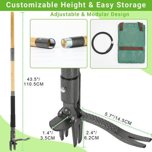 Bamda Weed Puller Root Remover Tool for Garden Lawn Yard, 110.5cm 1
