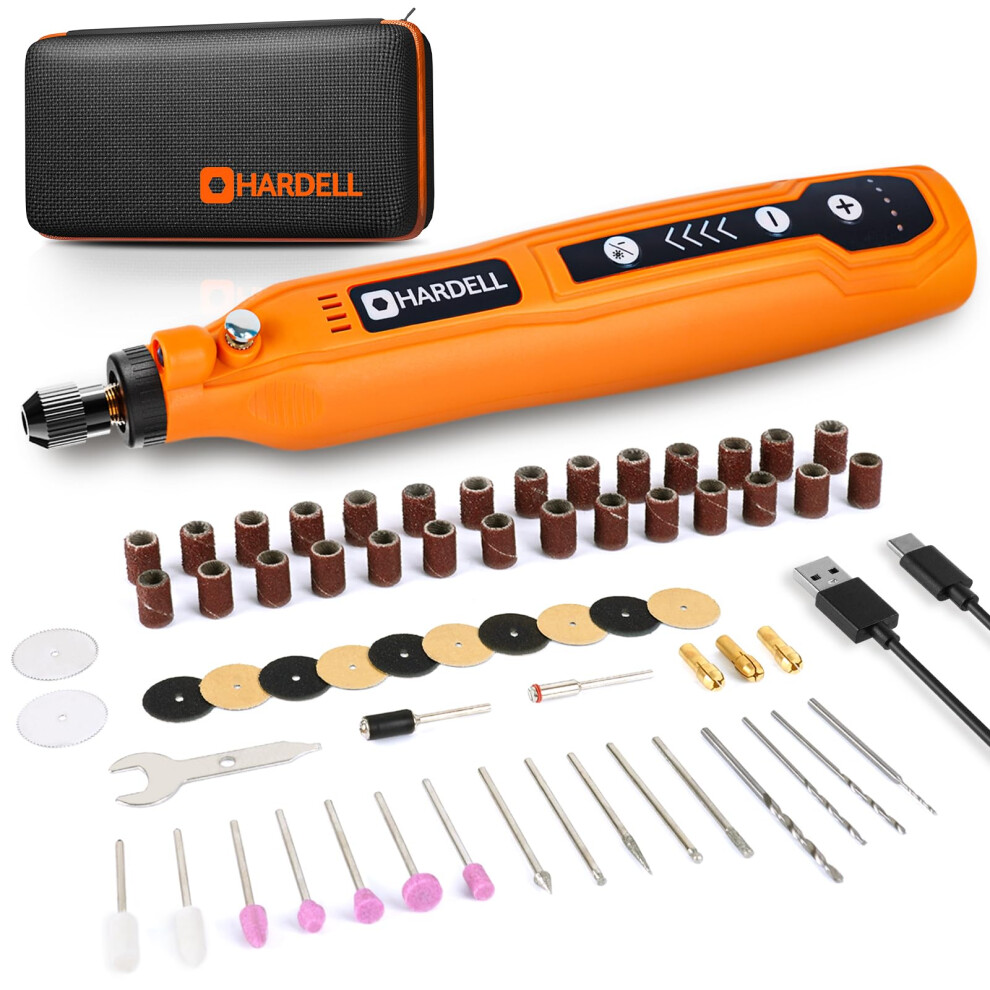 Hardell Cordless Rotary Tool Kit With 69 Accessories - 5-Speed Mini Power Tool, Usb Rechargeable For Drilling, Sanding, Polishing, Engraving (Diy & Cr 5061108140482