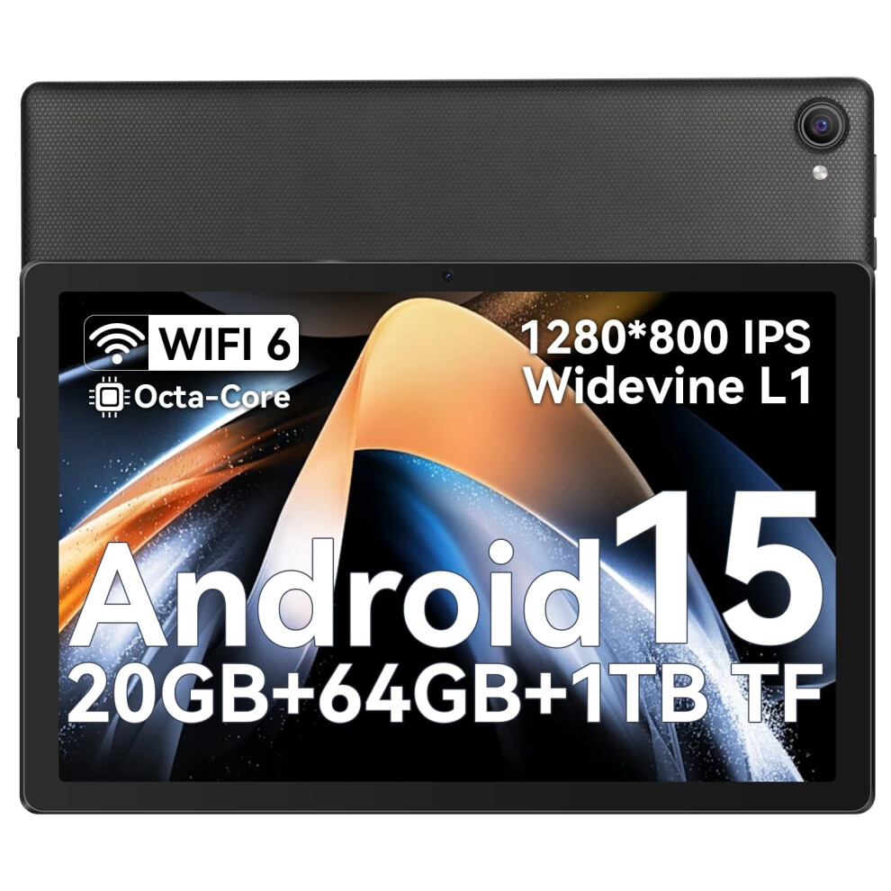 Gleeso Tablet 10 Inch Android 15 Octa-Core, Android Tablet 20Gb+64Gb+1Tb Tf, Face Id&Otg, Android Tablets 10 Inch With Ips Display Widevine L1, 5000M 5009087654293