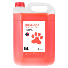 Brilliant Norwegian Salmon Oil for Dogs, Cats, Horse, Ferret - Pure Omega 3, 6 & 9 Fish Oil Food Treats Supplement for Natural Coat, Immune Support, I