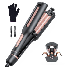 22/25/32/38mm Adjustable Wave Curling Iron - 4 in 1 Ionic Beach Waver Hair Curler with Ceramic Electrical Coating, Anti-Scald, 30S Heat Up, Digital Di