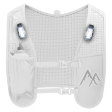 White ArcticFit LED Running Vest - Adjustable Unisex Reflective Vest with Phone Holder and Storage - Lightweight and Durable Running Backpack Alternat