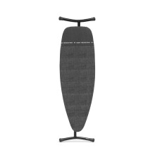 Brabantia Ironing Board D, 135x45cm - Denim Black | 100% Fairtrade Cotton | XL Ironing Board & Wide Surface | Heat Resistant Zone for Steam Generators
