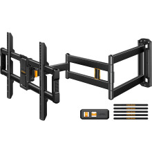 Perlegear TV Wall Bracket, 943mm Long Arm for 42-84 Inch TVs, Extra Long Reach Wall Mount, Articulating Arm Full Motion TV Bracket with Swivel & Tilt,