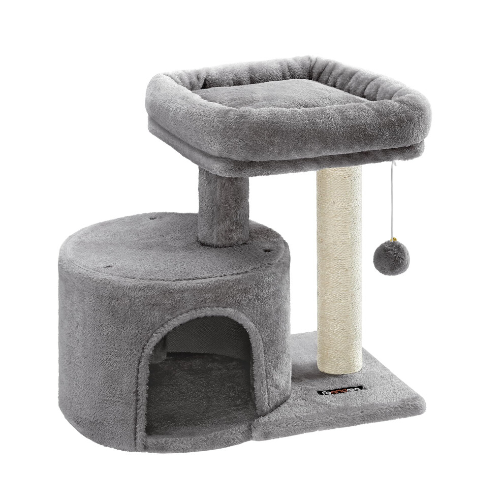 Feandrea Cat Tree, Cat Tower With Sisal Post, Cat Condo, Light Grey Pct50wv1