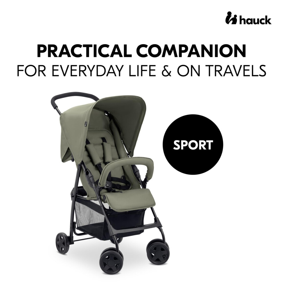 Hauck Sport Olive Super Lightweight Travel Pushchair With Raincover O