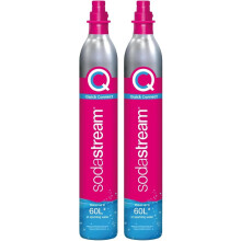 SodaStream - 2 x CO2 Cylinder for Sparkling Water Maker, Quick Connect Gas System, Makes 60 litres Fizzy Drinks, Compatible with Terra, Duo and Art, R