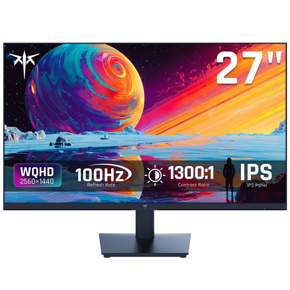Photos - Monitor KTC 27 Inch  1440P, QHD 2K@100Hz IPS PC , Ultra Thin Bazels, Anti-Blue Light, HDR10, 116 sRGB, 95 DCI-P3, 300 