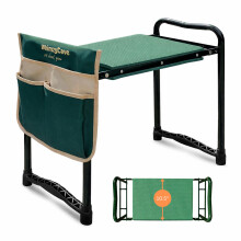 WhimzyCove Garden Kneeler seat with handles and kneeling stool with tool bag- multi-use 2 in 1 heavy duty soft foldable, Gardening gifts,Portable Ligh