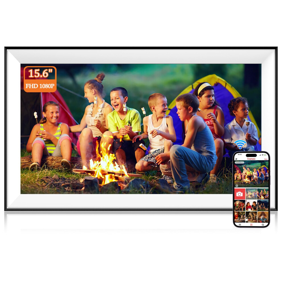 Hesmor 15.6 Inch Digital Photo Frame Wifi Frameo Picture Frame, 1920X1080 Fhd Ips Touchscreen, 32Gb Auto Rotate, Electronic Photo Frames Share Photos/ 717331699710