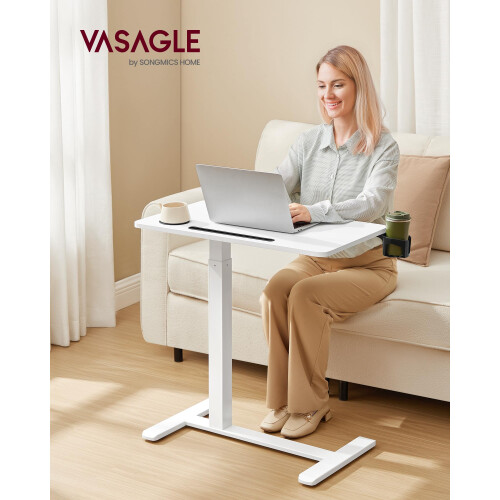 VASAGLE VASAGLE Overbed Table with Wheels - Small Standing Desk 1