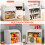 G.a HOMEFAVOR Bamboo Bread Bin 2-Layer Bread Box, Roll-Top Bread Storage for Kitchen with Removable Layer, Self Assembly, White 6