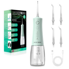 BarberBoss Water Flosser, Cordless Electric Tooth Flosser, 5 Pressure Modes, IPX