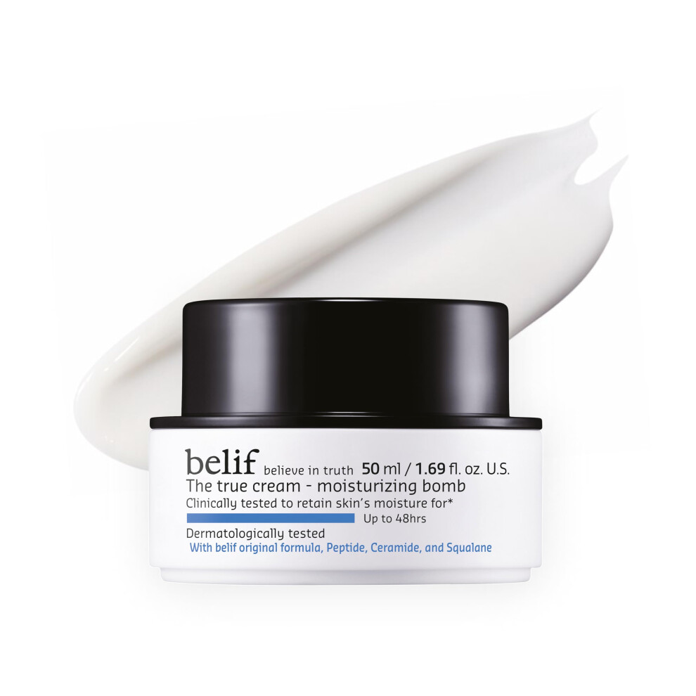Belif The True Cream - Moisturising Bomb, Hydration Cream With Peptide & Squalane,Restores Skin Barrier, Firming, Suits All Skin Types Expecially For